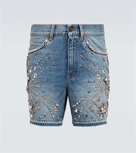 gucci track shorts|Gucci denim shorts.